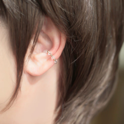 14KGF クリスタル&ゴールド イヤーカフ - Crystal &gold Ear cuff 4枚目の画像