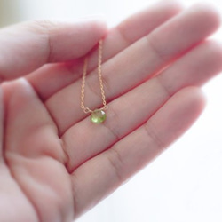 小橄欖石·Maron剪裁“One grain of natural stone skinny necklace”14 KGF·S 第4張的照片