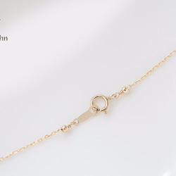 14kgf -Tiny Oval bead simple necklace　 4枚目の画像