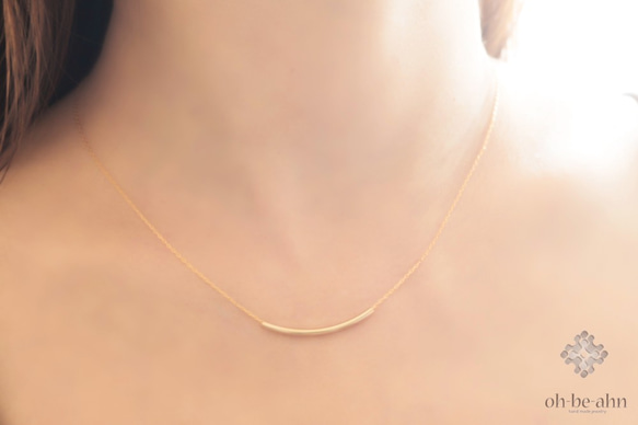 14kgf-Tube skinny necklace 3枚目の画像