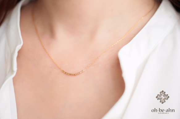 14kgf - twisted tube skinny necklace 1枚目の画像