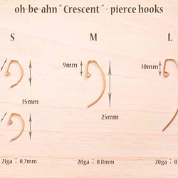 孔雀石 14kgf “小天然石耳環 -Crescent- S” 耳環 第3張的照片