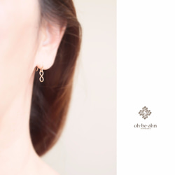 14KGF“無限簡單耳環-INFINITY”和耳環 第2張的照片
