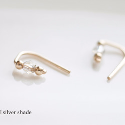 14kgf 3mm Swarovski 『スワロフスキー・クリスタルの小さな 2way ピアス- dainty』 4枚目の画像