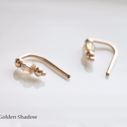 14kgf 3mm Swarovski 『スワロフスキー・クリスタルの小さな 2way ピアス- dainty』 5枚目の画像