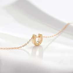 14kgf Lucky Horseshoe Necklace - ラッキー ホースシューネックレス 6枚目の画像