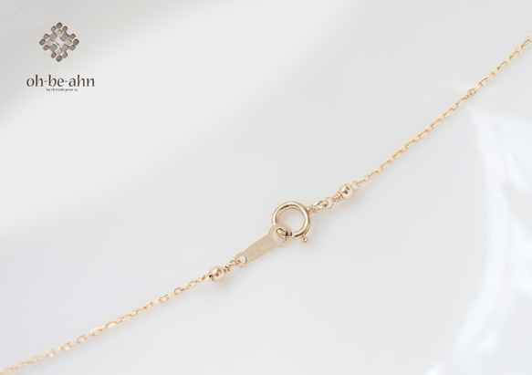 14KGF「小さな月の CZ ゴールド ネックレス 」 Crescent Moon Necklace 6枚目の画像