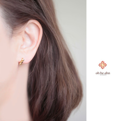 14KGF + カレン ゴールド イヤリング　type1  /  Karen gold vermeil earrings 4枚目の画像