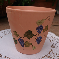 トールペイントの植木鉢 1枚目の画像