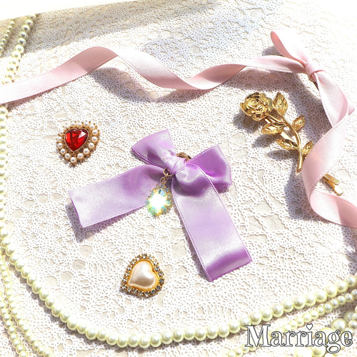 マスクチャーム  リボン ２個セット⭐️⭐️ハンドメイド マスクチャーム リボン 2個セットハンドメイド