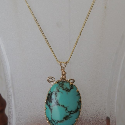 値下げ:ターコイズペンダント