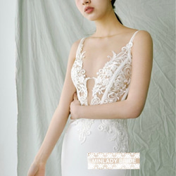 【新品】マーメイド　シースルー  クラシカル　ウェディングドレス　ma434 10枚目の画像