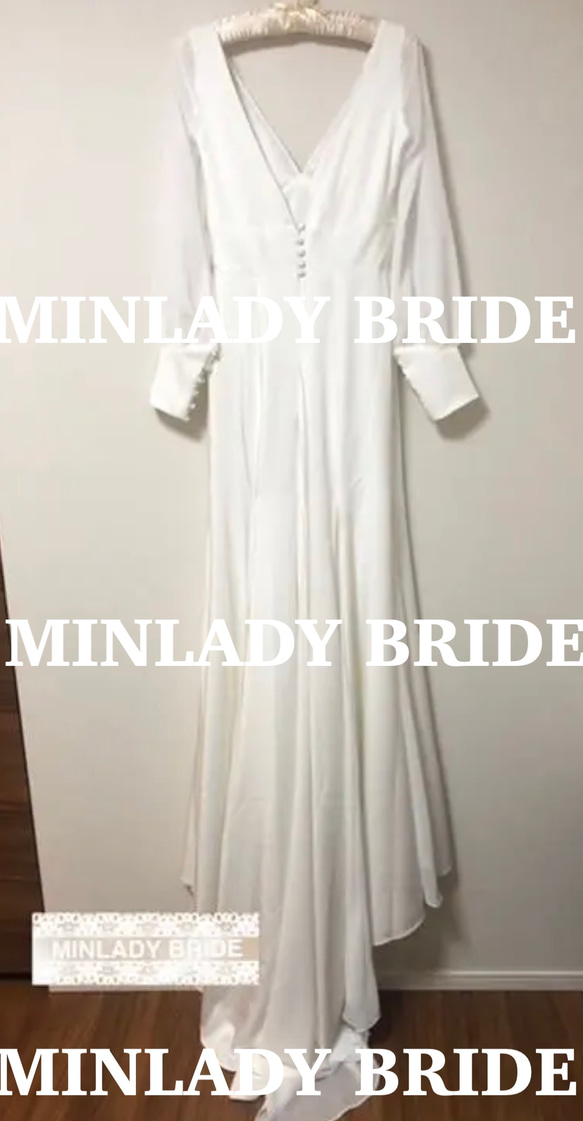 【新品】マーメイド オープンバック 長袖 ウェディングドレス #ma156 10枚目の画像