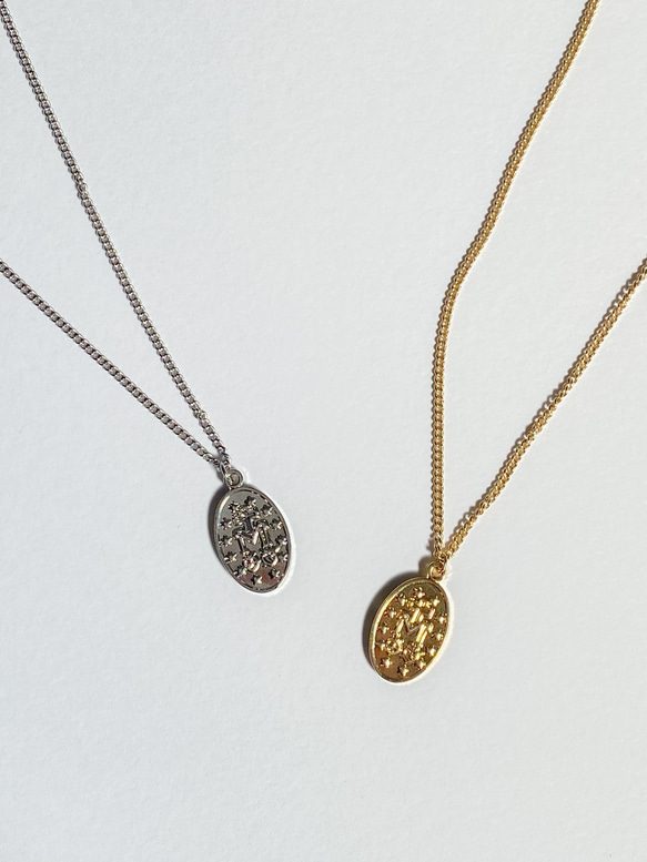 coin necklace / oval 1枚目の画像
