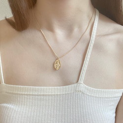 coin necklace / oval 3枚目の画像