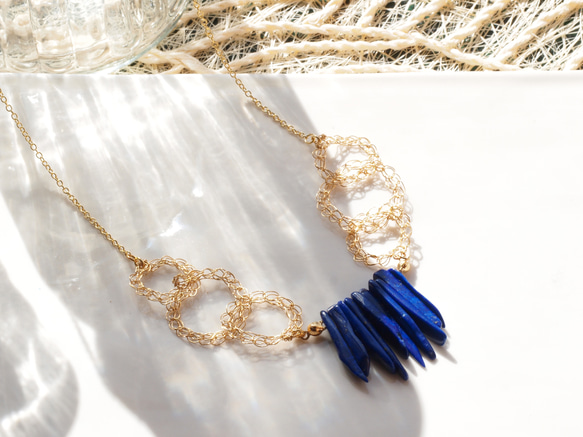 lapis × wire chain ネックレス 1枚目の画像