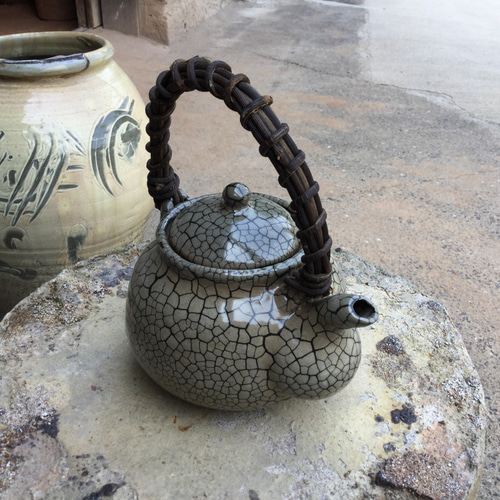 民藝のうつわ】龍門司焼 土瓶（黒蛇蝎） ポット・急須 龍門司焼企業