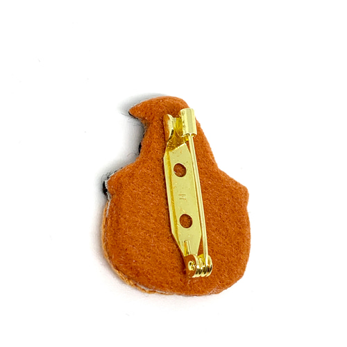 ハロウィン かぼちゃの手刺繍ブローチ【受注制作】 ブローチ mayuko