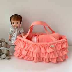 山田　お人形用クーファン　ピンク お人形さんのフリルクーファン＊ピンク その他人形 Gentil 通販