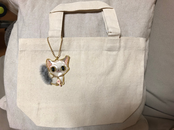 mokoのオリジナルネコちゃんのバッグチャーム 3枚目の画像