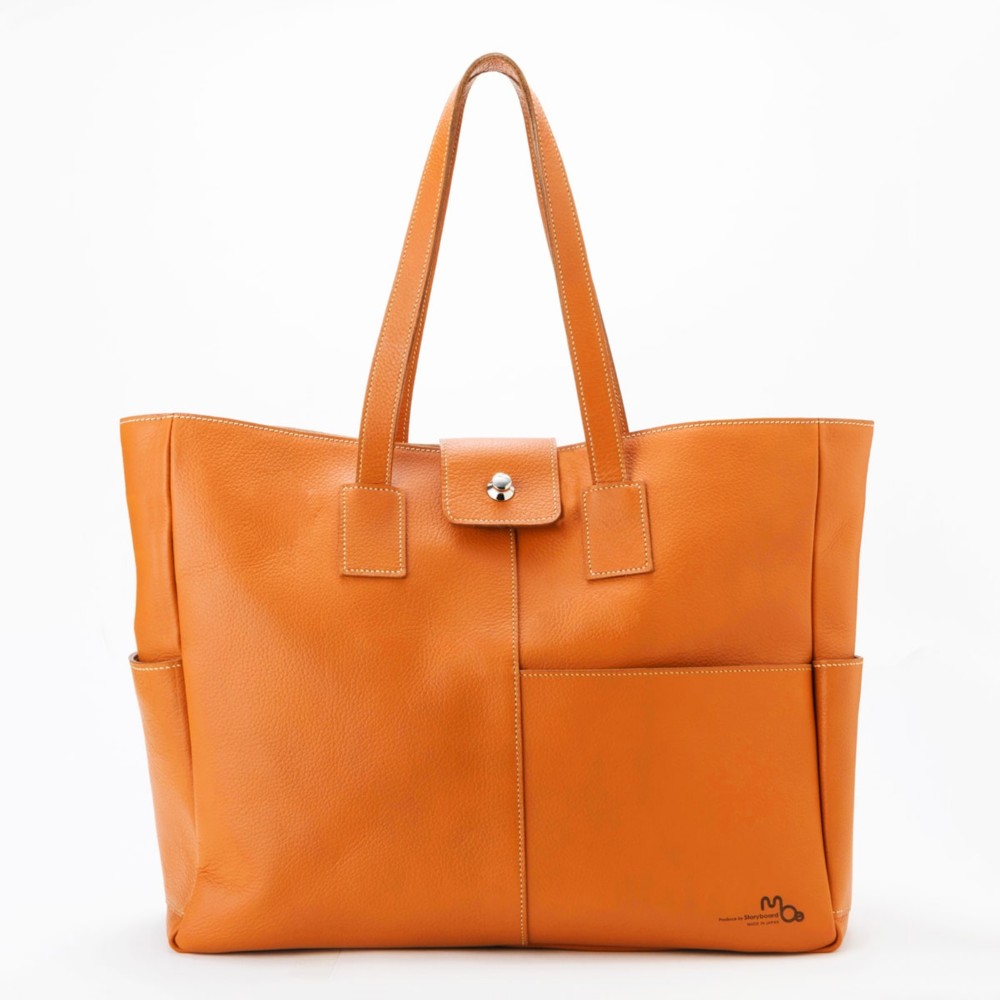 トートバッグ 本革 A4サイズ 通勤 ビジネス ノートPCが入るインナーバッグ付き  大人カジュアル【レンガ】