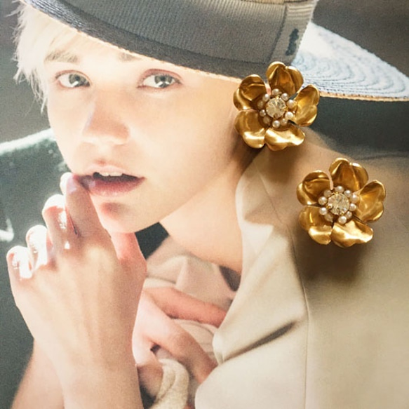 Mat Flower Pierce・Earrings 1枚目の画像