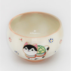 茶盌（縁起物・張り子犬）京焼・清水焼　京都　伝統工芸品　京焼　清水焼　抹茶盌　抹茶碗　犬 2枚目の画像
