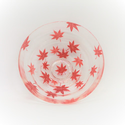 茶碗「紅葉」京絵付けガラス 京都 京焼 清水焼 もみじ 茶碗・めし碗 小