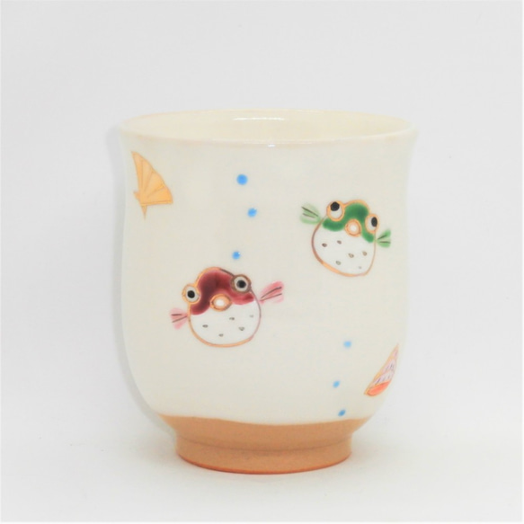 湯吞み「縁起物 福福（PUKUPUKU）」京焼・清水焼 京都 伝統工芸品