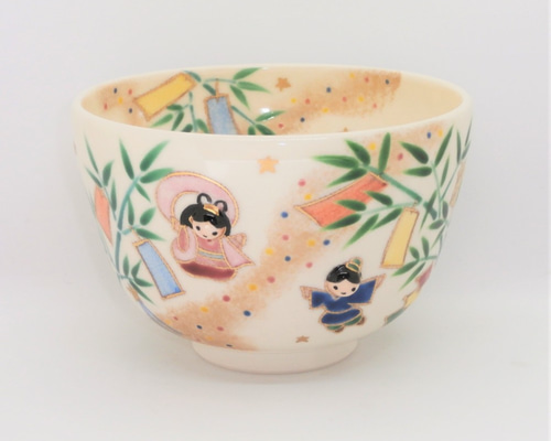 京焼・清水焼（京都府） 【京焼・清水焼】色絵六瓢瓔珞飯茶碗