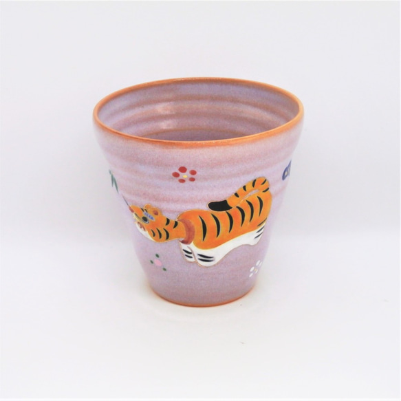 フリーカップ「張り子の虎」京焼・清水焼　京都　伝統工芸品　清水焼　干支　寅 2枚目の画像