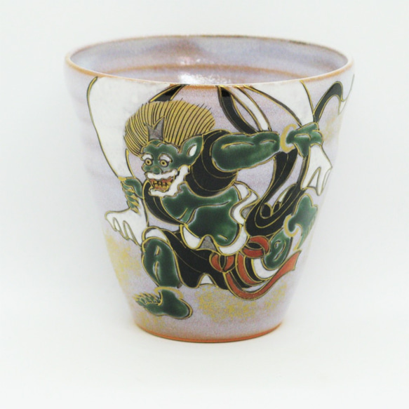 Kyo ware/Kiyomizu ware Free cup ``吉祥物富錦&#39;&#39;京都清水燒傳統工藝品富錦富錦 第1張的照片