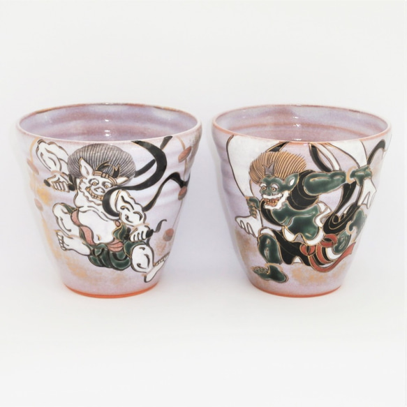 Kyo ware/Kiyomizu ware Free cup ``吉祥物富錦&#39;&#39;京都清水燒傳統工藝品富錦富錦 第4張的照片