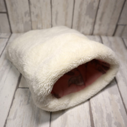 ふわふわ毛布のハリネズミ柄寝袋　（リバーシブル）Lサイズ 4枚目の画像