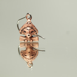 繩文豆泥人“石之壺小姐”（659-345/純銅製）的一隻耳朵無環耳環 第3張的照片