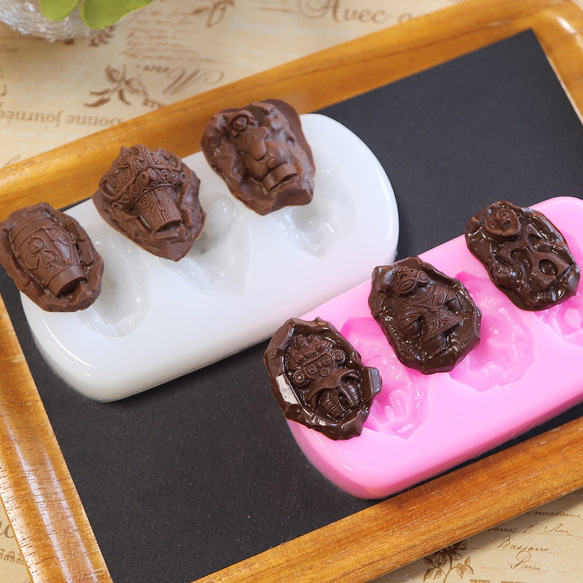 バレンタインは土偶や土器のチョコをつくろう♡　シリコンモールドA　レシピ付き♪ 3枚目の画像