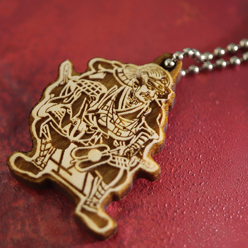 戦国武将『武田信玄』 熊野ヒノキのキーホルダー(659-466) 携帯