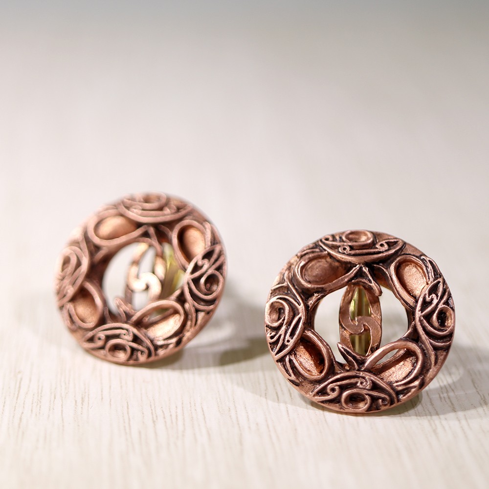 縄文 『耳飾りのイヤリング』　(659-499/純銅製)