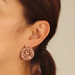 縄文 『耳飾りの直ピアス』　(659-507/純銅製) 5枚目の画像