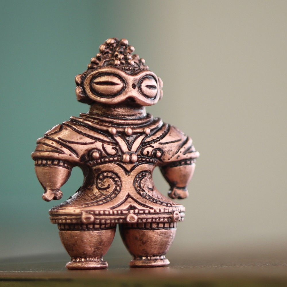 ２代目　ミニ遮光器土偶 ペンダント　 （659-519/純銅製）