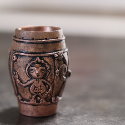 縄文 土器 ミニオブジェ（人体文様付有孔鍔付土器/ 659-180） その他