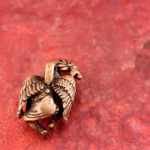 ピンクの妖怪たち 烏天狗 （659-306 / 純銅製根付・ストラップ