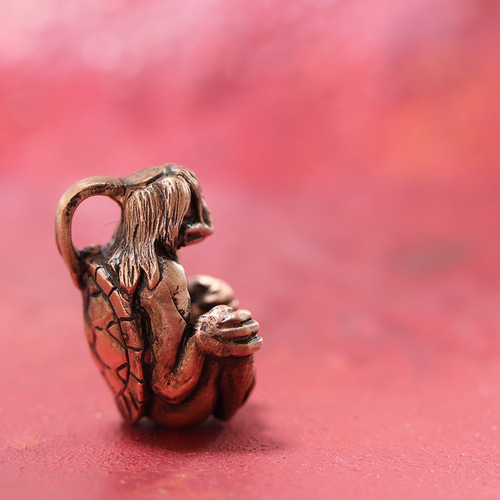 ピンクの妖怪たち 河童カッパ （659-308 / 純銅製根付・ストラップ