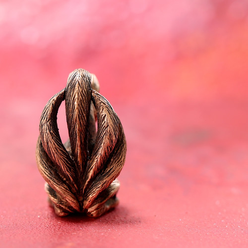 ピンクの妖怪たち 神獣 九尾の狐 （659-309 / 純銅製根付・ストラップ