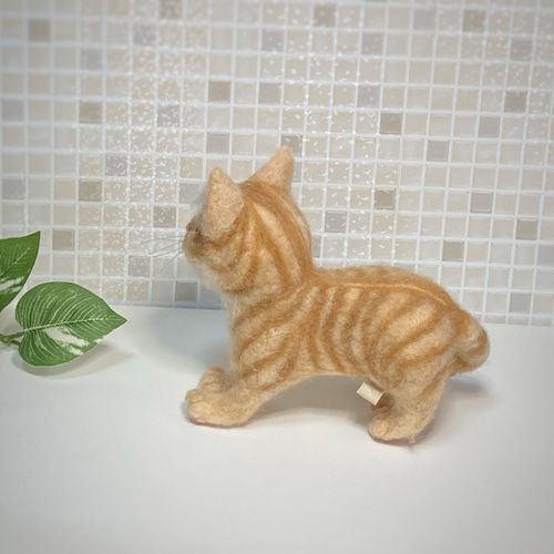受注商品 Lサイズ 茶トラ 子猫 羊毛フェルト 置物 ハンドメイド 受注商品 Lサイズ 茶トラ 子猫 羊毛フェルト 置物 ハンドメイド