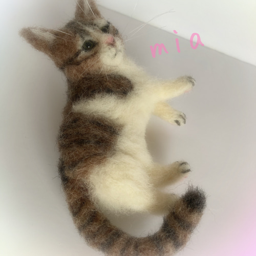 受注商品♪mia♪ sサイズ キジ白猫 猫 ハンドメイド 羊毛 受注商品♪mia♪ sサイズ キジ白猫 猫 ハンドメイド 羊毛