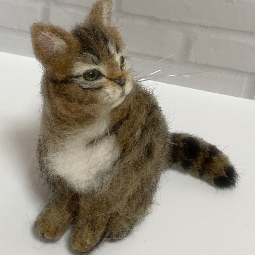 受注商品mia♪ sサイズ キジトラ ふわふわ 子猫 猫 羊毛フェルト 受注商品mia♪ sサイズ キジトラ ふわふわ 子猫 猫 羊毛フェルト