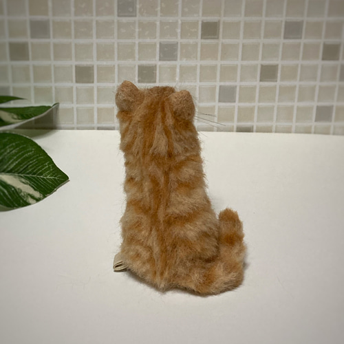 ♪mia♪ 茶トラ sサイズ 子猫 ハンドメイド 羊毛フェルト ぬいぐるみ
