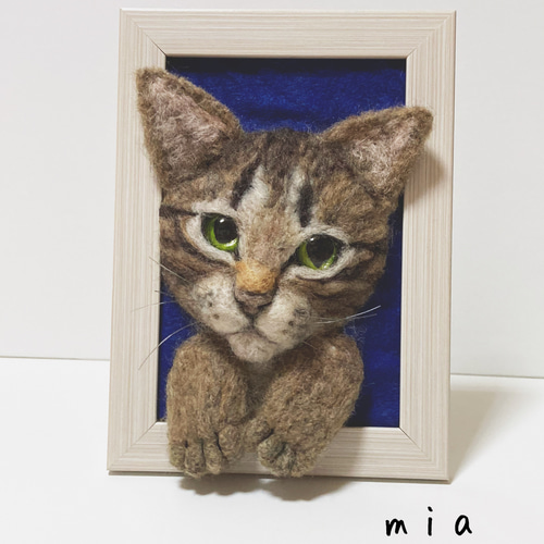 mia 受注商品 手乗りシリーズ キジトラ 猫 羊毛フェルト