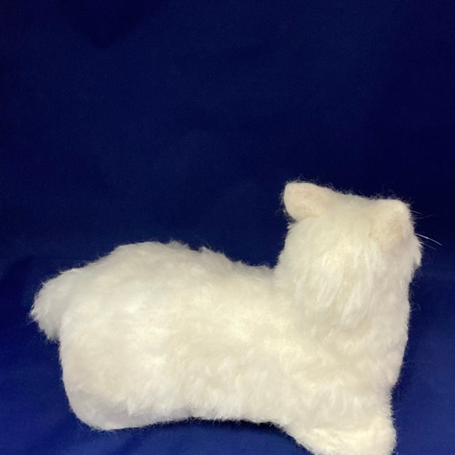 L L Lサイズ 白猫ちゃん 猫 ふわふわ 置物 受注商品 羊毛 L L Lサイズ 白猫ちゃん 猫 ふわふわ 置物 受注商品 羊毛